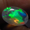 8x11 mm - Trully High Grade Quality - Welo ETHIOPIAN OPAL - Oval Faceted Stone Amazing Gorgeous Green Orange Fire